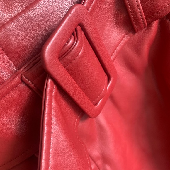 Zara mini skirt red leather (simili) large - Picture 5 of 7